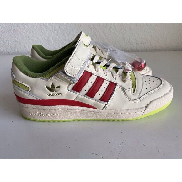 Adidas The Grinch Forum Low Fashion Sneakers ID3512 Men’s Sz 10 Charms Laces NEW